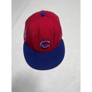 New Era 59FIFTY Kids Red Blue Chicago Cubs Baseball Cap Size 7